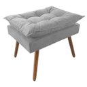 Ver imagem 1 de Puff Decorativo Opalla Pés Palito Suede Cinza
