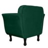 Kit 2 Poltronas Decorativas Pés Luis xv Suede Verde - Ds Estofados - 4