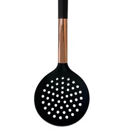 Escumadeira em Silicone Preto e Rose Gold - Casambiente UTSI116 - 3