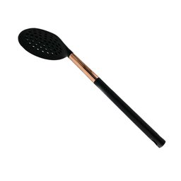 Escumadeira em Silicone Preto e Rose Gold - Casambiente UTSI116 - 2