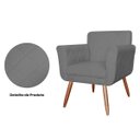 Ver imagem 5 de Kit 2 Poltronas Decorativas Isabela Em Tressê Pés Palito Suede Cinza - Ds Estofados