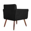 Ver imagem 4 de Kit 2 Poltronas Decorativas Isabela Em Tressê Pés Palito Suede Preto - Ds Estofados
