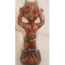 Ver imagem 2 de Imagem Exu Mirim Brasinha Escultura Gesso Estatua 25 Cm