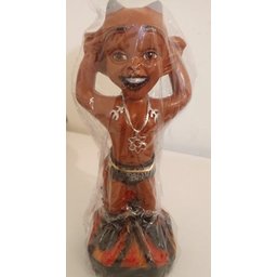 Imagem Exu Mirim Brasinha Escultura Gesso Estatua 25 Cm - 2