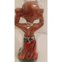 Ver imagem 5 de Imagem Exu Mirim Brasinha Escultura Gesso Estatua 25 Cm