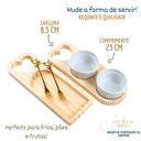 Ver imagem 3 de Kit Petisqueira Coração com Garfo para Petisco e Ramequin