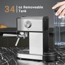 Ver imagem 7 de Amzchef Máquina de Café Expresso 20 Bar com Vaporizador de Leite (prata)