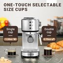 Ver imagem 2 de Amzchef Máquina de Café Expresso 20 Bar com Vaporizador de Leite (prata)