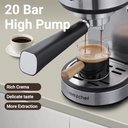 Ver imagem 5 de Amzchef Máquina de Café Expresso 20 Bar com Vaporizador de Leite (prata)