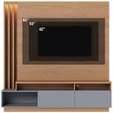 Ver imagem 3 de Estante Painel para Tv 65 Pol com Led Alencar C04 Freijó Cinza Fosco - Lyam Decor