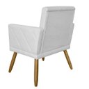 Ver imagem 2 de Poltrona Decorativa Pés Palito Nina Estilo Matelassê Branco - DS Estofados