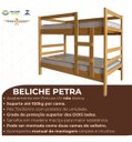 Ver imagem 2 de Beliche com Colchão Confortável D20 Escada e Proteção Inclusa 100% Mdf Vira 2 Camas Cor:cinamomo