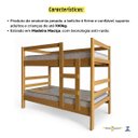 Ver imagem 6 de Beliche com Colchão Confortável D20 Escada e Proteção Inclusa 100% Mdf Vira 2 Camas Cor:cinamomo