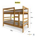 Ver mais imagens de Beliche com Colchão Confortável D20 Escada e Proteção Inclusa 100% Mdf Vira 2 Camas Cor:cinamomo