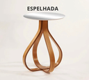 Ver imagem 1 de Mesa Lateral Espanha Espelhada 70 Cm De Altura Individual