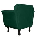 Ver imagem 3 de Poltrona Decorativa Pés Luis XV Suede Verde - DS Estofados
