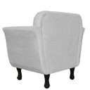 Ver imagem 4 de Kit 2 Poltronas Decorativas Pés Luis Xv Suede Branco - Ds Estofados