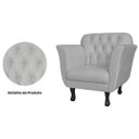 Ver imagem 5 de Kit 2 Poltronas Decorativas Pés Luis Xv Suede Branco - Ds Estofados