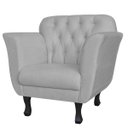 Ver imagem 2 de Kit 2 Poltronas Decorativas Pés Luis Xv Suede Branco - Ds Estofados