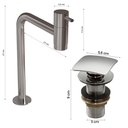 Ver imagem 4 de Cuba Pia Banheiro Sophia Torneira Inox e Valvula Inox Click Branco