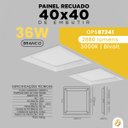 Ver imagem 3 de Painel Recuado de Embutir Teto Quadrado Branco Led 3000k Luz Quente 36w Bivolt 40x40
