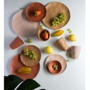 Ver imagem 2 de Kit 6 Pratos Rasos Orgânicos 26cm Lyor Colorido Mesa Posta Servir Hotel Restaurante
