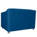 Ver imagem 3 de Namoradeira Decorativa Tilla Pés Cromados Suede Azul Marinho