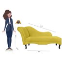 Ver imagem 4 de Recamier Namoradeira Divã Lado Direito Olivia Suede Amarelo