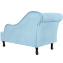 Ver imagem 3 de Recamier Namoradeira Divã Lado Direito Olivia Suede Azul Turqueza