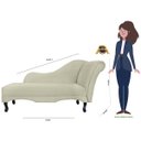 Ver imagem 4 de Recamier Namoradeira Divã Lado Esquerdo Olivia Suede Bege