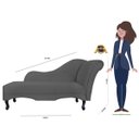 Ver imagem 4 de Recamier Namoradeira Divã Lado Esquerdo Olivia Suede Cinza