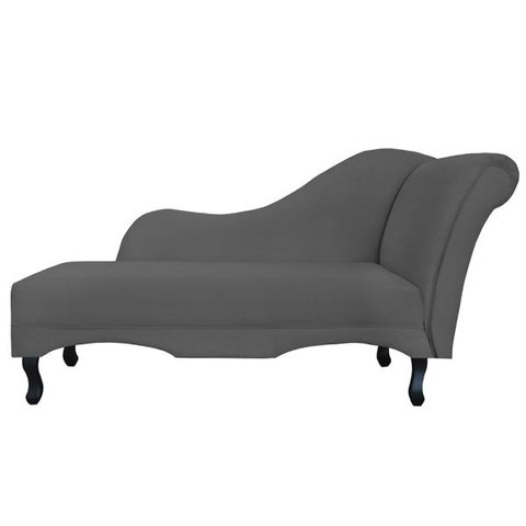 Recamier Namoradeira Divã Lado Esquerdo Olivia Suede Cinza