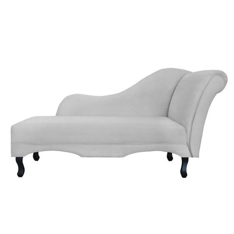 Recamier Namoradeira Divã Lado Esquerdo Olivia Suede Branco