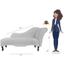 Ver imagem 4 de Recamier Namoradeira Divã Lado Esquerdo Olivia Suede Branco