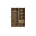 Ver imagem 3 de Guarda-roupa 4 Portas 2 Gavetas Kappesberg Adapt Nogueira/azul Profundo 158cm