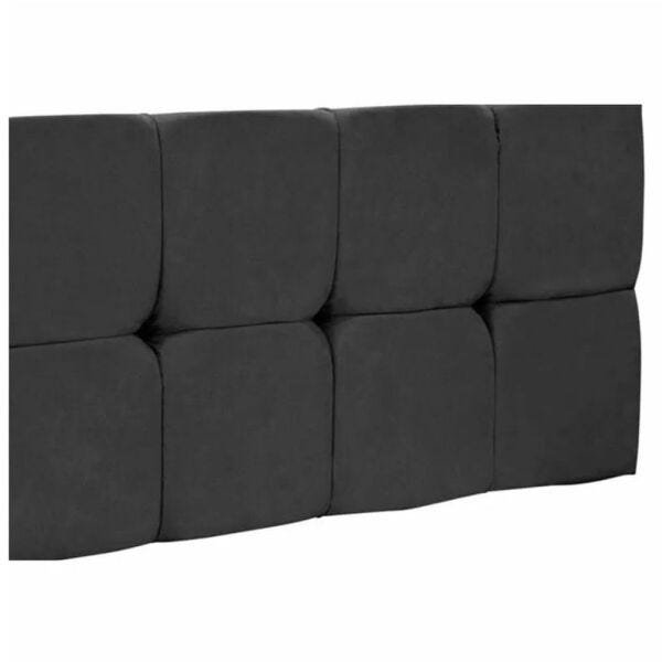 Painel Cabeceira De Casal Queen 160cm Para Cama Box Nina Suede Preto - DS Móveis - 2