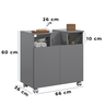 Gabinete Oasis de Banheiro com Encaixe para Pia de Coluna com 2 Portas - 6