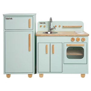 Cozinha Infantil Completa com Geladeira Verde Claro Fabrink