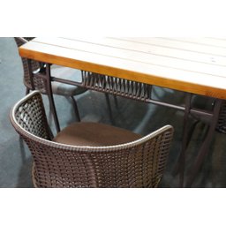 Mesa de Jantar Retangular 6 Cadeira Gourmet Geane Marrom - 3