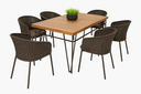 Ver imagem 7 de Mesa de Jantar Retangular 6 Cadeira Gourmet Geane Marrom