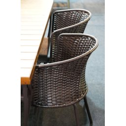Mesa de Jantar Retangular 6 Cadeira Gourmet Geane Marrom - 6