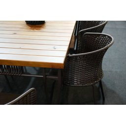 Mesa de Jantar Retangular 6 Cadeira Gourmet Geane Marrom - 7