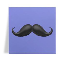 Azulejo Decorativo 15x15cm Bigode Presentes Romero Com Suporte - 1