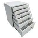 Ver imagem 3 de Gaveteiro Auxiliar Odontológico com 6 Gavetas Branco - Ds Móveis