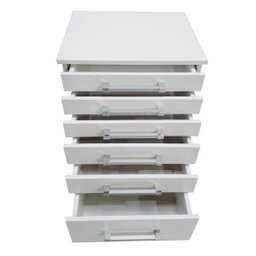 Gaveteiro Auxiliar Odontológico com 6 Gavetas Branco - Ds Móveis - 7