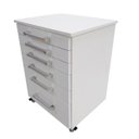 Ver imagem 2 de Gaveteiro Auxiliar Odontológico com 6 Gavetas Branco - Ds Móveis