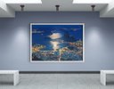 Ver imagem 3 de Quadro Noite no Rio de Janeiro 40x60 Borda Infinita
