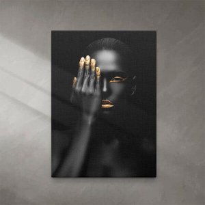 Quadro  Beleza Auri-Negra  60x90 Borda Infinita