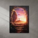 Ver imagem 4 de Quadro em Canvas Decorativo  Ressureição  Tamanho 100x150