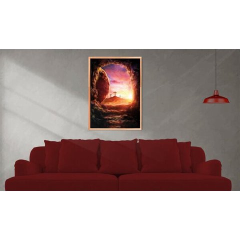 Quadro em Canvas Decorativo  Ressureição  Tamanho 100x150